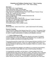 Adaptation and Resilience Steering Group 1 - 30 August 2023
